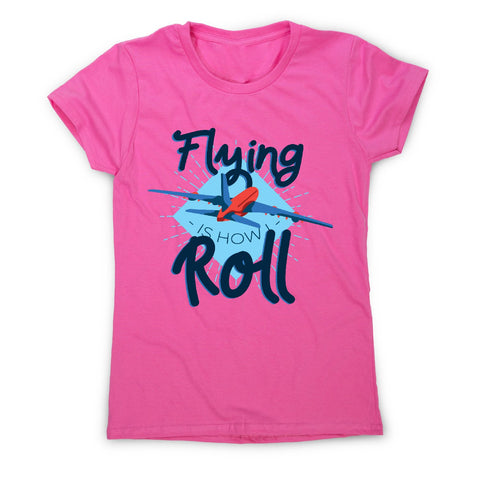 Flying airplane - funny women's t-shirt - Graphic Gear