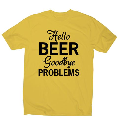 hello beer goodbye - funny drinking t-shirt men's - Graphic Gear