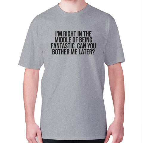 I'm right in the middle of being fantastic. Can you bother me later - men's premium t-shirt - Graphic Gear