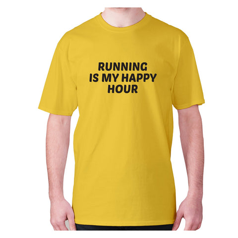 Running is my happy hour - men's premium t-shirt - Graphic Gear