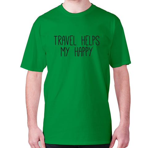 Travel helps my happy - men's premium t-shirt - Graphic Gear